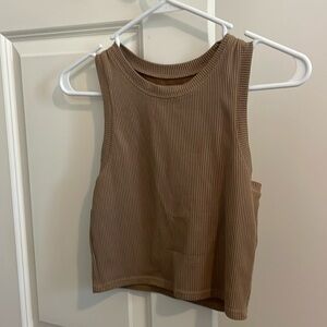 Hollister Brown Ribbed Tank Top